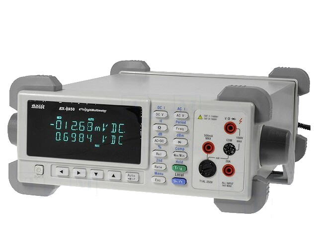 Tafelmultimeter; LCD; Samplesnelheid: 25x/s; Diode-test: 0,5mA@2V Tafelmultimeter; LCD; Samplesnelheid: 25x/s; Diode-test: 0,5mA@2V